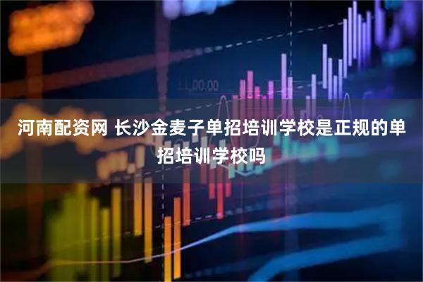 河南配资网 长沙金麦子单招培训学校是正规的单招培训学校吗