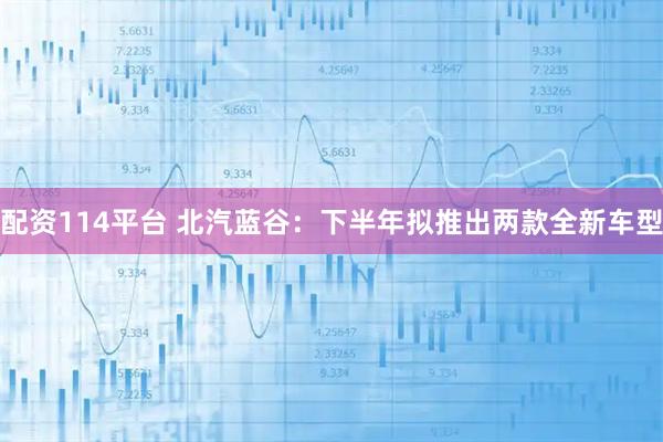配资114平台 北汽蓝谷：下半年拟推出两款全新车型